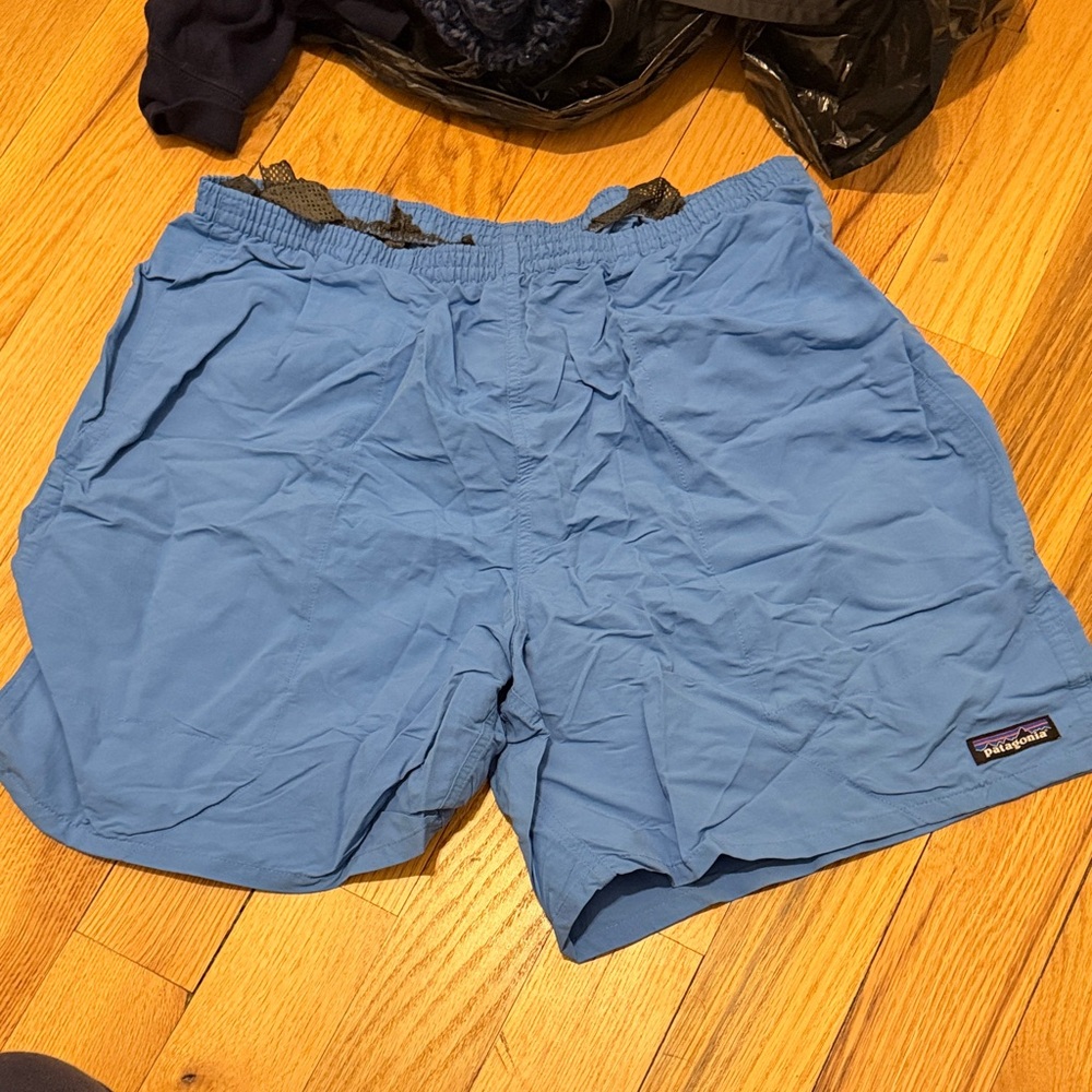 Patagonia Light Blue Baggys Shorts (Liner cut out)